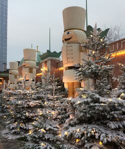 Nutcracker and Christmas trees