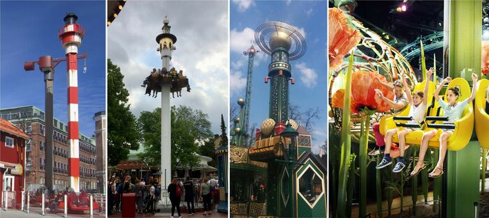 Zierer Familien FreiFall Turm, olika tematisering